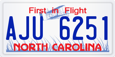 NC license plate AJU6251