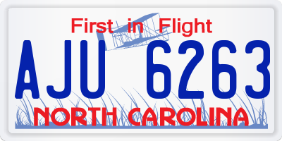 NC license plate AJU6263