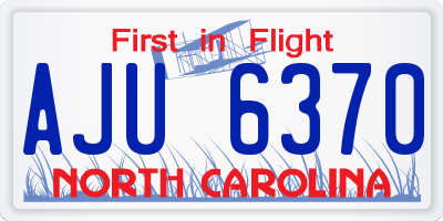 NC license plate AJU6370