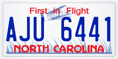 NC license plate AJU6441