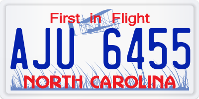 NC license plate AJU6455