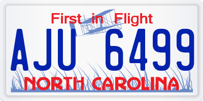 NC license plate AJU6499