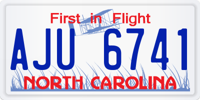 NC license plate AJU6741