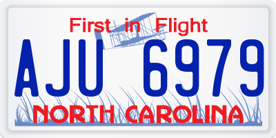 NC license plate AJU6979