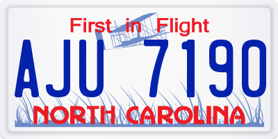 NC license plate AJU7190