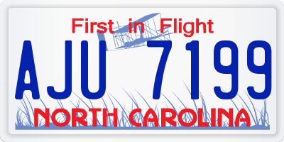 NC license plate AJU7199