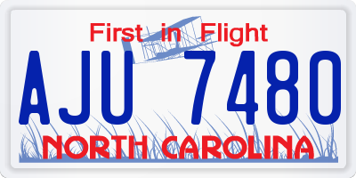 NC license plate AJU7480