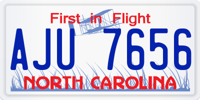 NC license plate AJU7656
