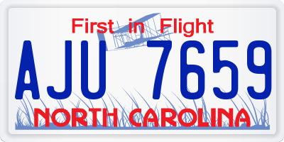 NC license plate AJU7659