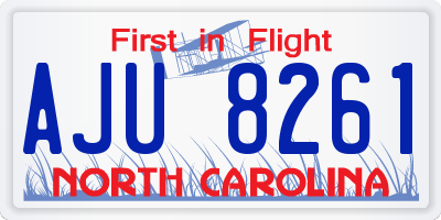 NC license plate AJU8261