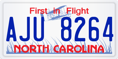 NC license plate AJU8264