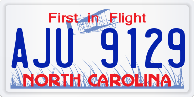 NC license plate AJU9129