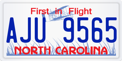 NC license plate AJU9565