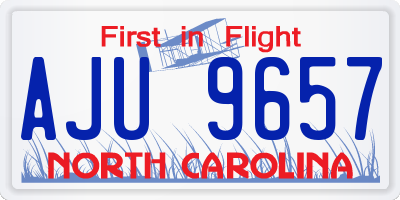 NC license plate AJU9657