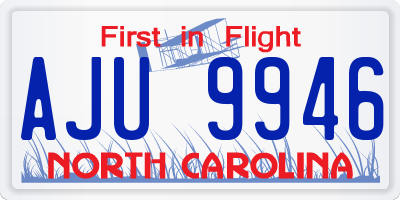 NC license plate AJU9946