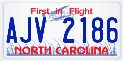 NC license plate AJV2186
