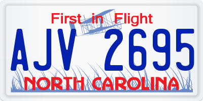NC license plate AJV2695
