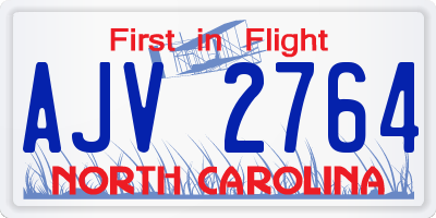 NC license plate AJV2764