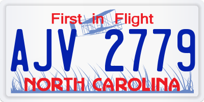 NC license plate AJV2779