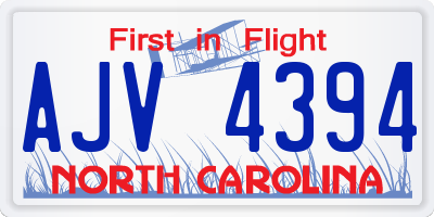 NC license plate AJV4394