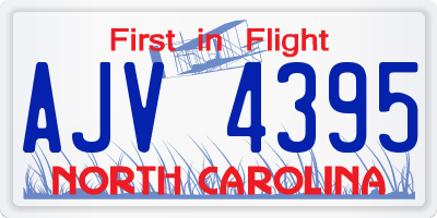 NC license plate AJV4395