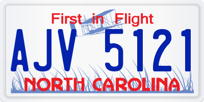 NC license plate AJV5121