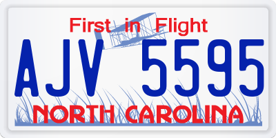 NC license plate AJV5595