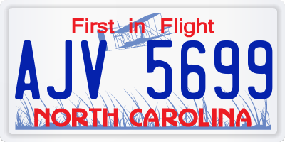 NC license plate AJV5699
