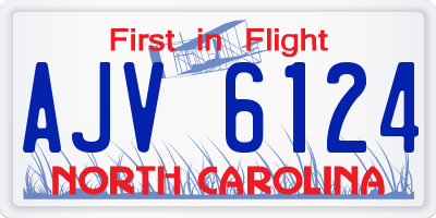 NC license plate AJV6124