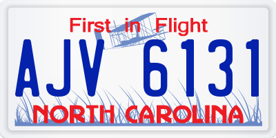 NC license plate AJV6131