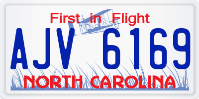 NC license plate AJV6169