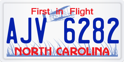 NC license plate AJV6282