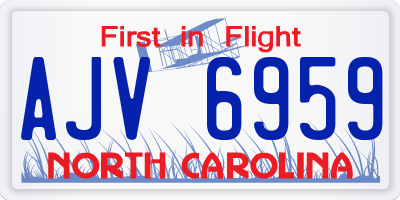 NC license plate AJV6959