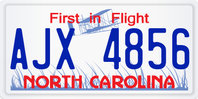 NC license plate AJX4856