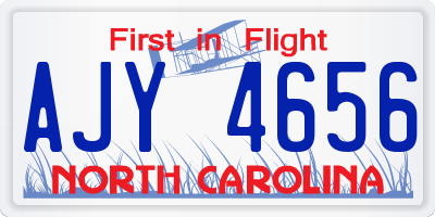 NC license plate AJY4656