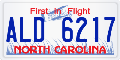 NC license plate ALD6217