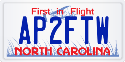 NC license plate AP2FTW