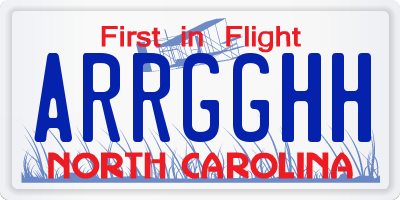 NC license plate ARRGGHH