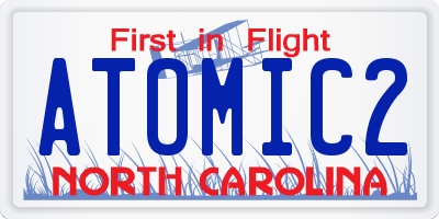 NC license plate ATOMIC2