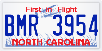 NC license plate BMR3954