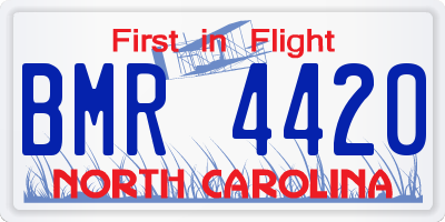 NC license plate BMR4420
