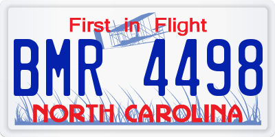 NC license plate BMR4498