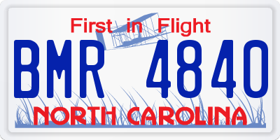 NC license plate BMR4840