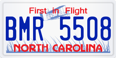 NC license plate BMR5508