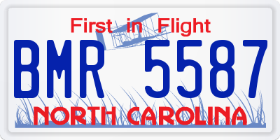 NC license plate BMR5587