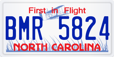 NC license plate BMR5824