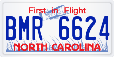 NC license plate BMR6624