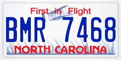 NC license plate BMR7468