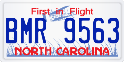 NC license plate BMR9563