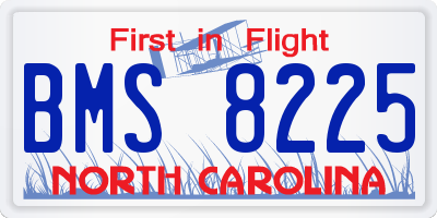 NC license plate BMS8225